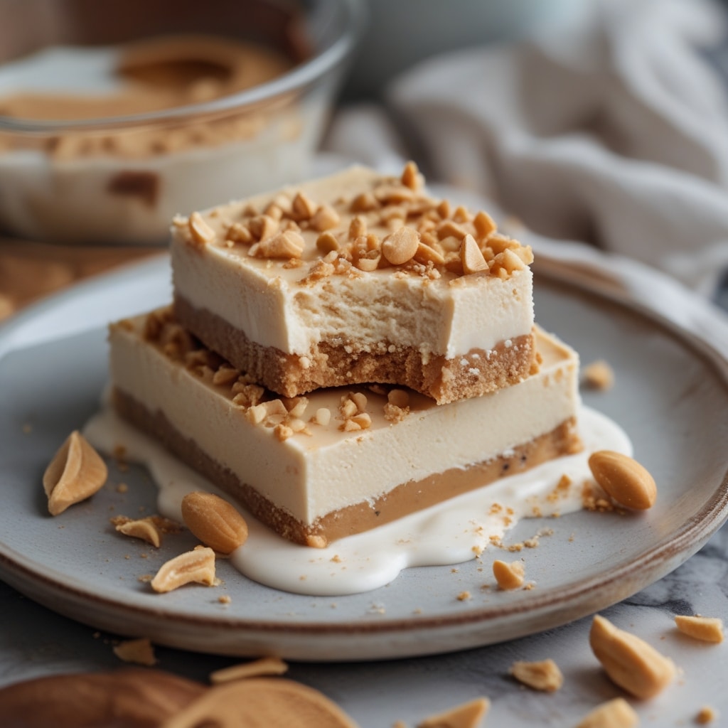 Peanut Butter Frozen Yogurt Bars