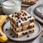Healthy Banana Greek Yogurt Chocolate Chip Cookie Bars