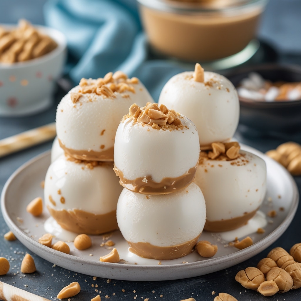 Snack Time Bliss: Frozen Greek Yogurt Peanut Butter Bites