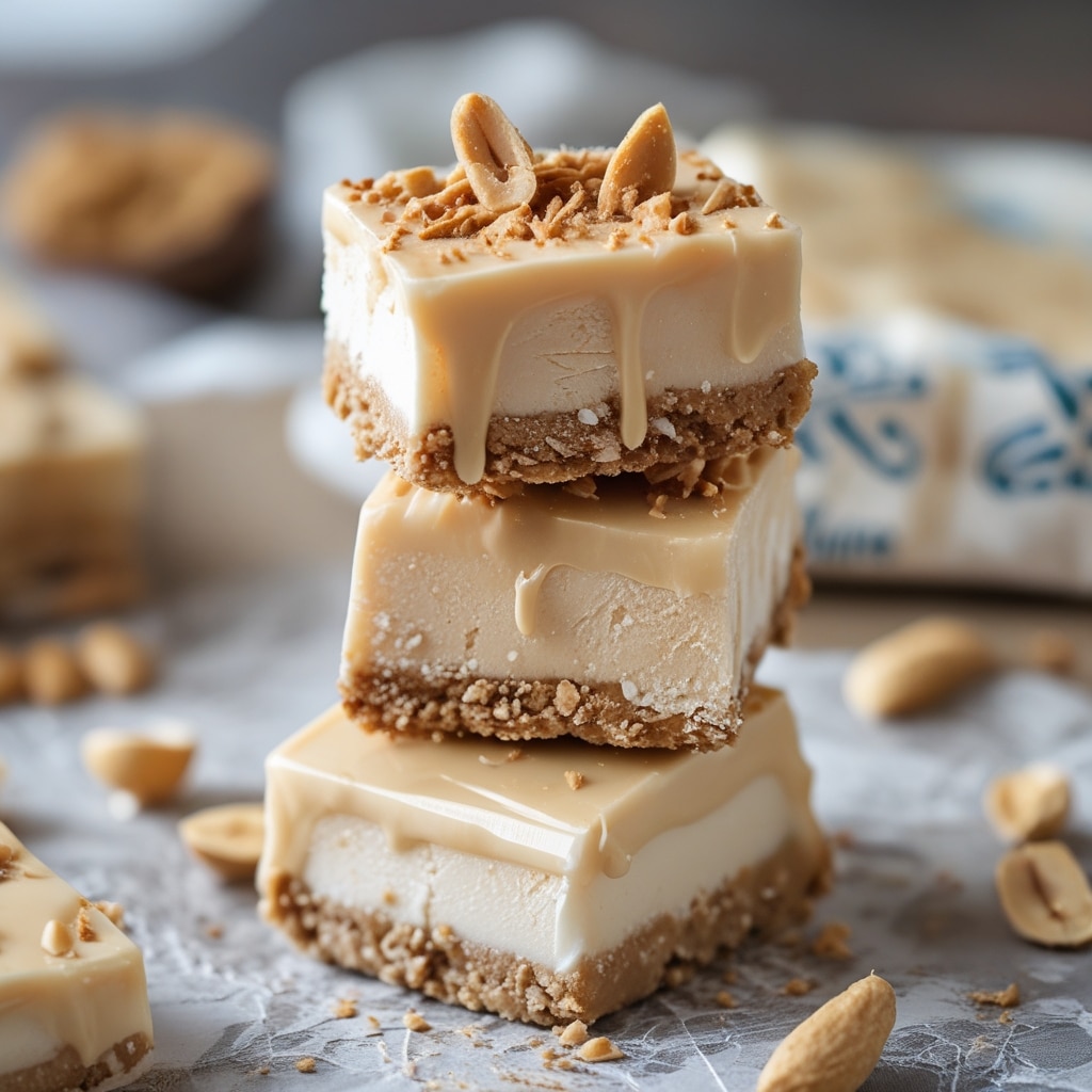 Peanut Butter Frozen Yogurt Bars