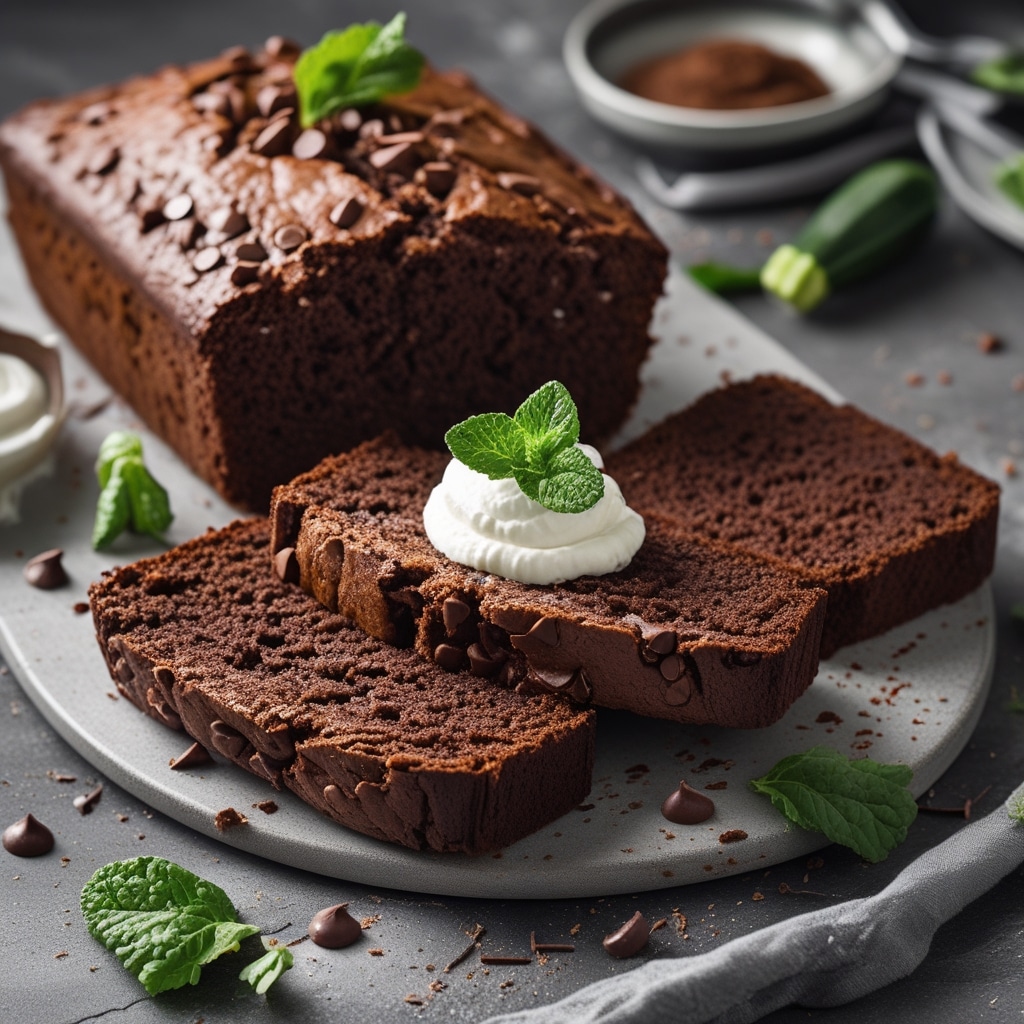 Indulgent Chocolate Zucchini Bread with Sour Cream