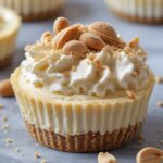 Peanut Butter Cottage Cheese Cheesecake Cups