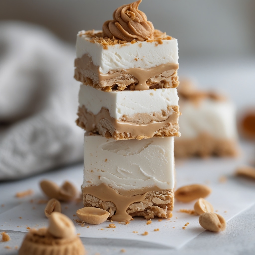 Peanut Butter Frozen Yogurt Bars