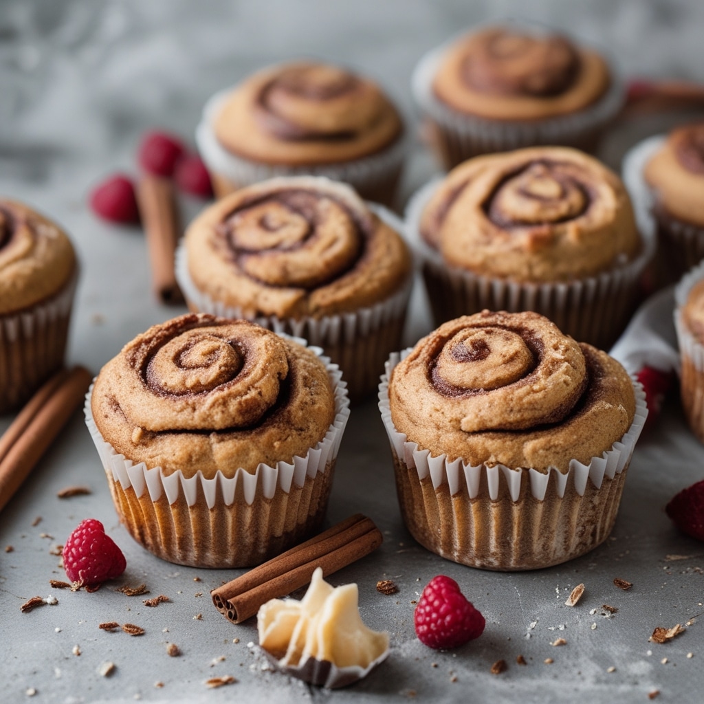 Cinnamon Roll Protein Muffins