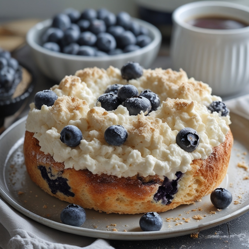 Blueberry Fluffy Cottage Cheese Cloud Bread