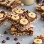 No-bake Chocolate Peanut Butter Banana Oat Bars