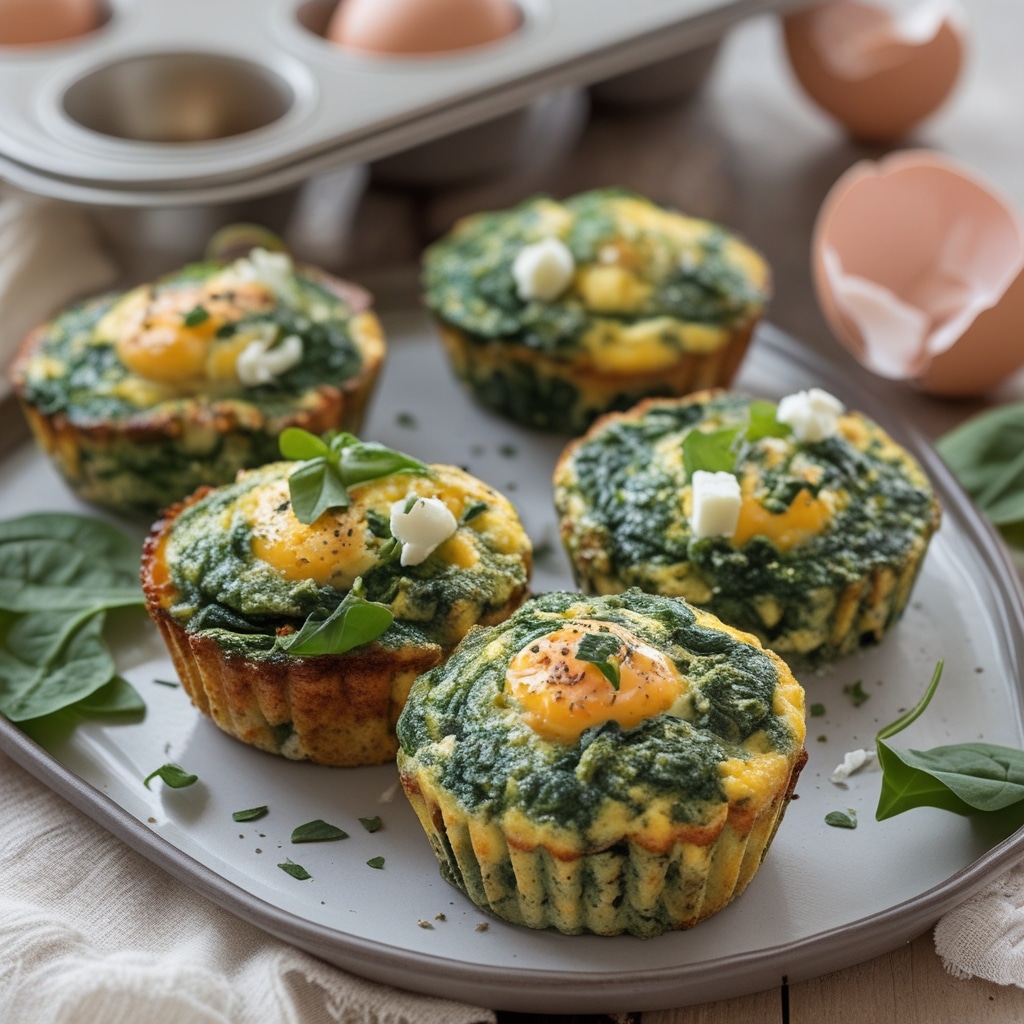- Keto-Friendly Spinach Feta Egg Muffins
