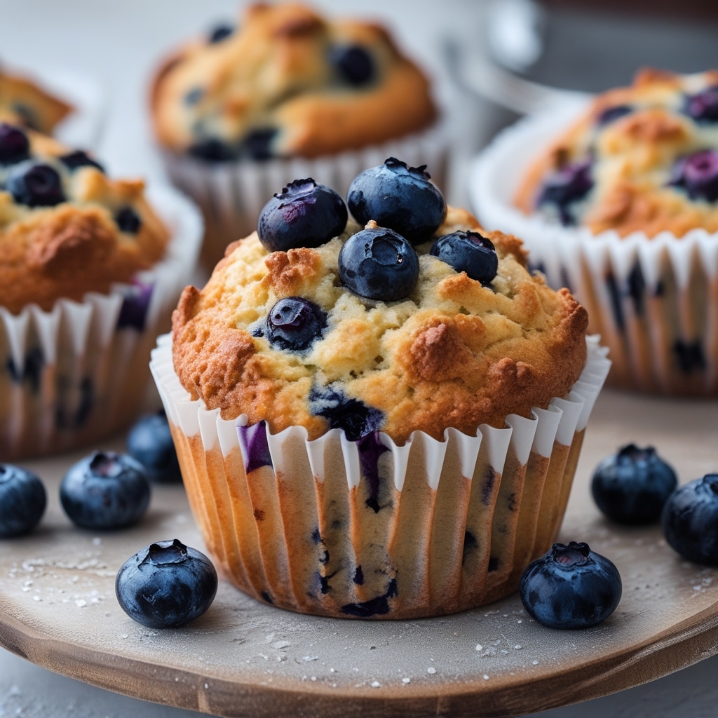 Blueberry Cottage Cheese Muffins