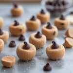 Frozen Greek Yogurt Peanut Butter Bites with Chocolate Chips
