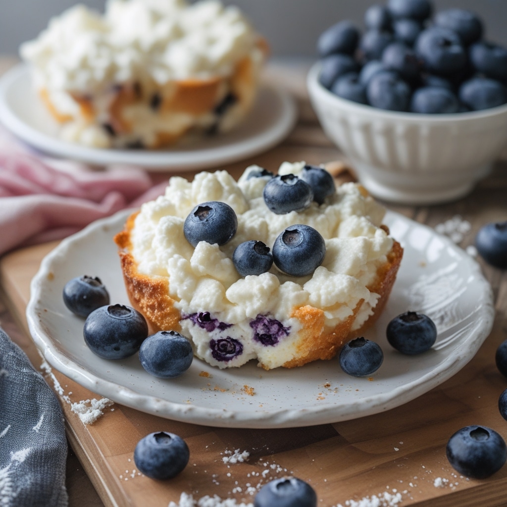 Cottage Cheese Blueberry Cloud Bread