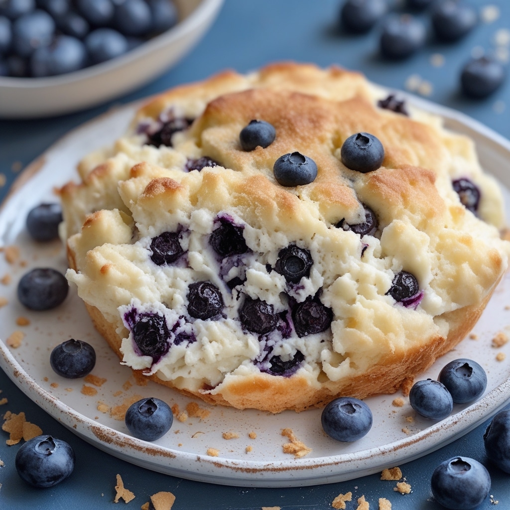 Blueberry Fluffy Cottage Cheese Cloud Bread