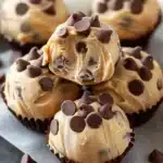 Frozen Greek Yogurt Peanut Butter Bites with Chocolate Chips