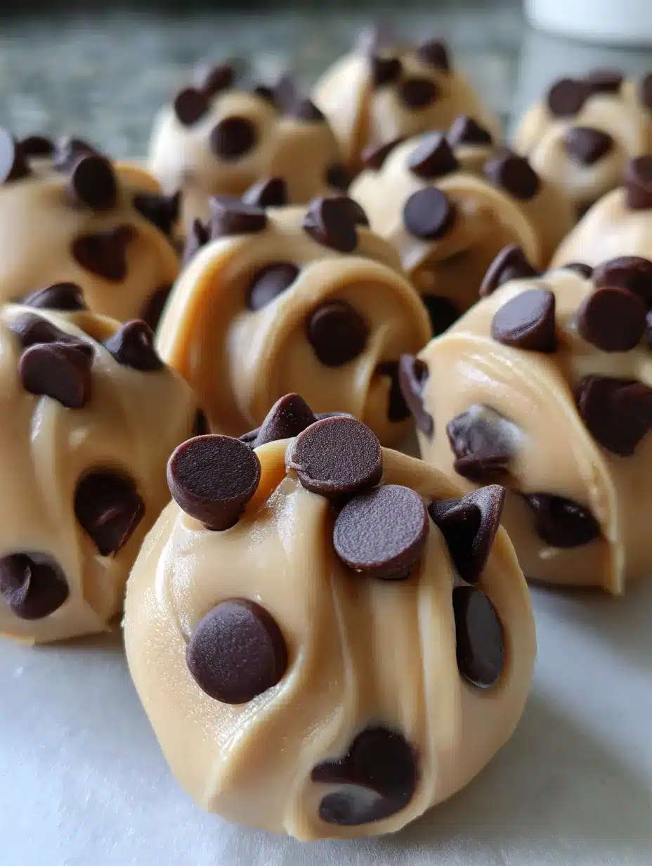 Frozen Greek Yogurt Peanut Butter Bites with Chocolate Chips