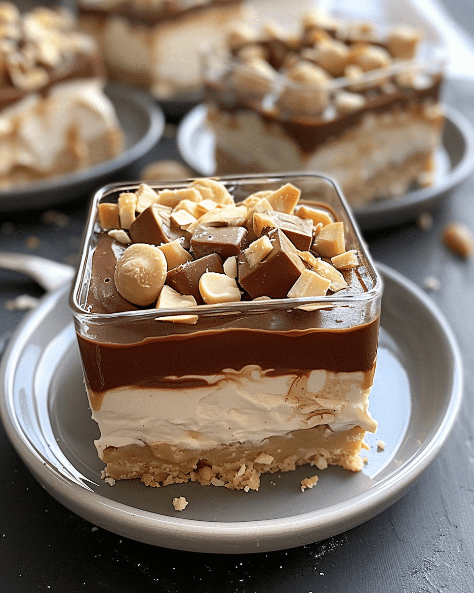 Cottage Cheese & Peanut Butter Snickers Dessert