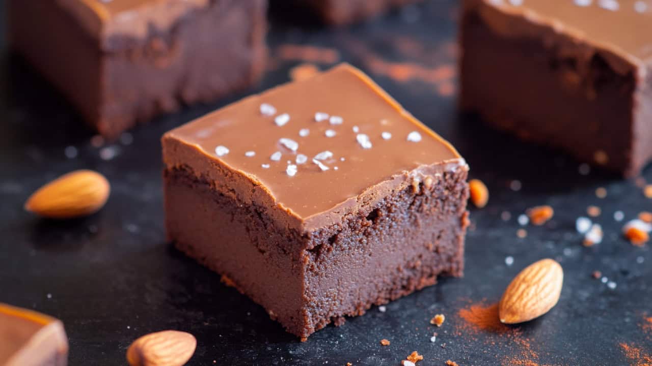 Fudgy Pumpkin Brownies Without Flour or Sugar