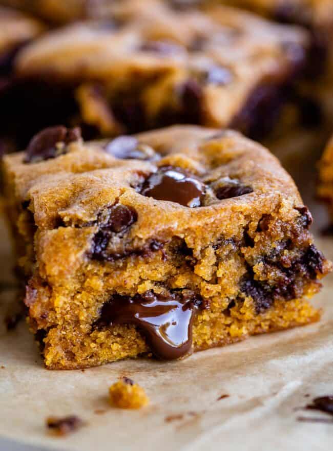 Pumpkin Bars with Chocolate Chips