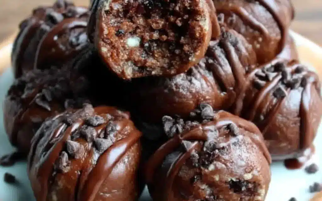 No-Bake Cottage Cheese Brownie Batter Protein Bites