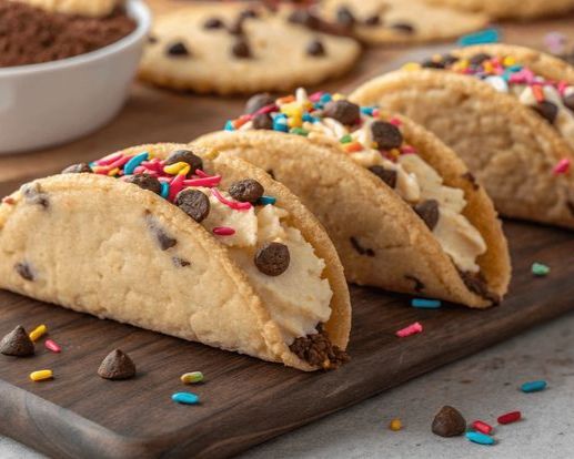 Cheesecake Cookie Dough Tacos
