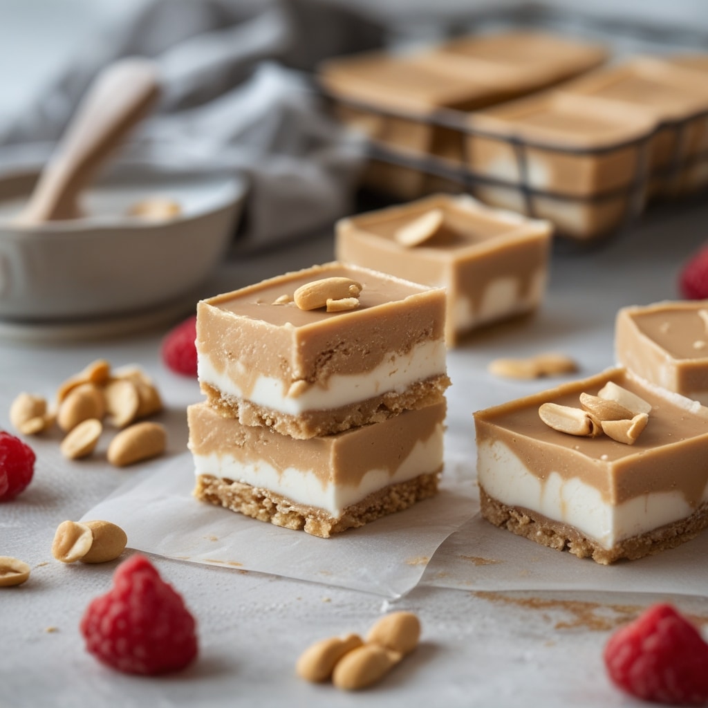 Peanut Butter Frozen Yogurt Bars