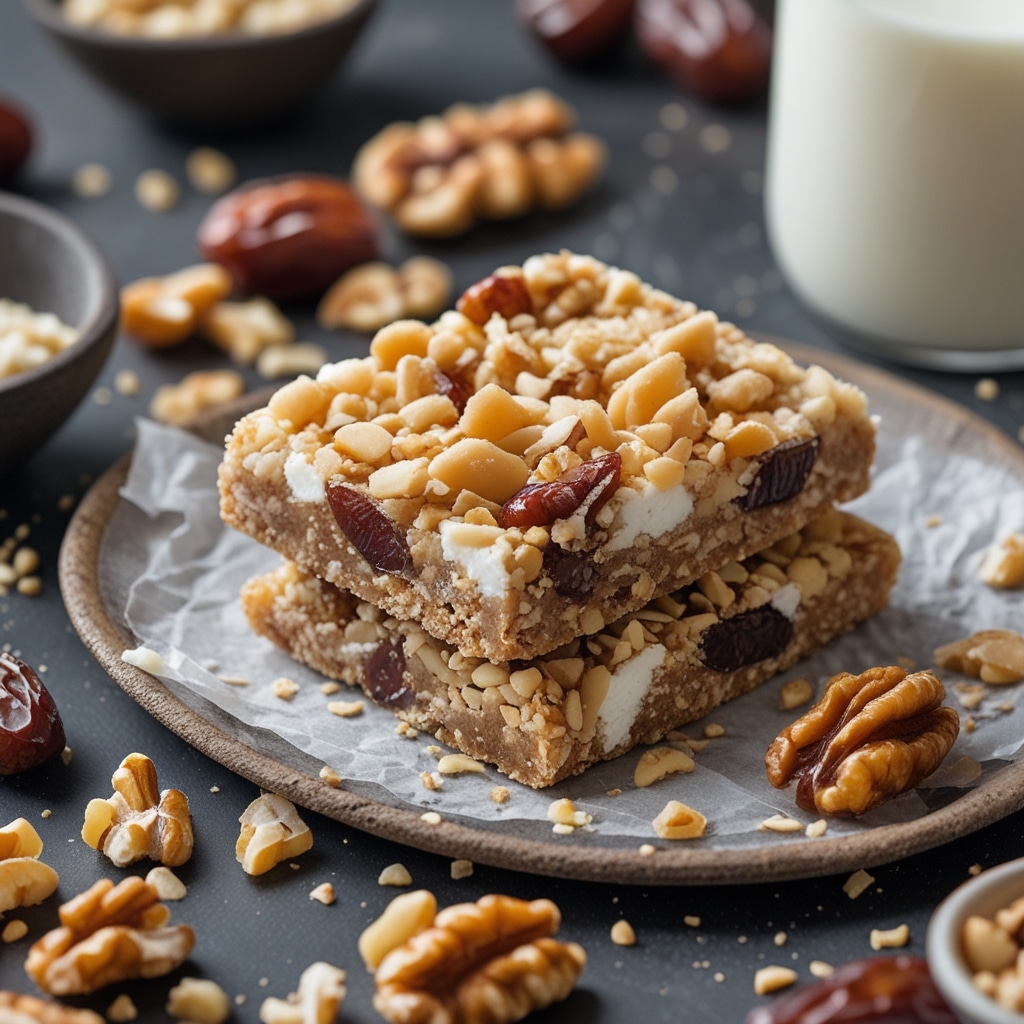 Cottage Cheese Walnut Date Energy Bars