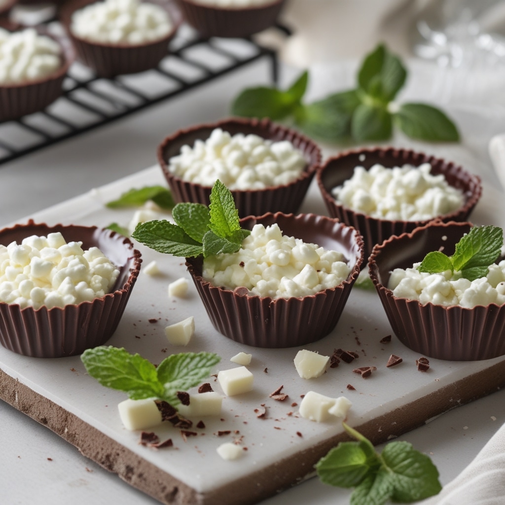 High-Protein Cottage Cheese Mint Chocolate Cups