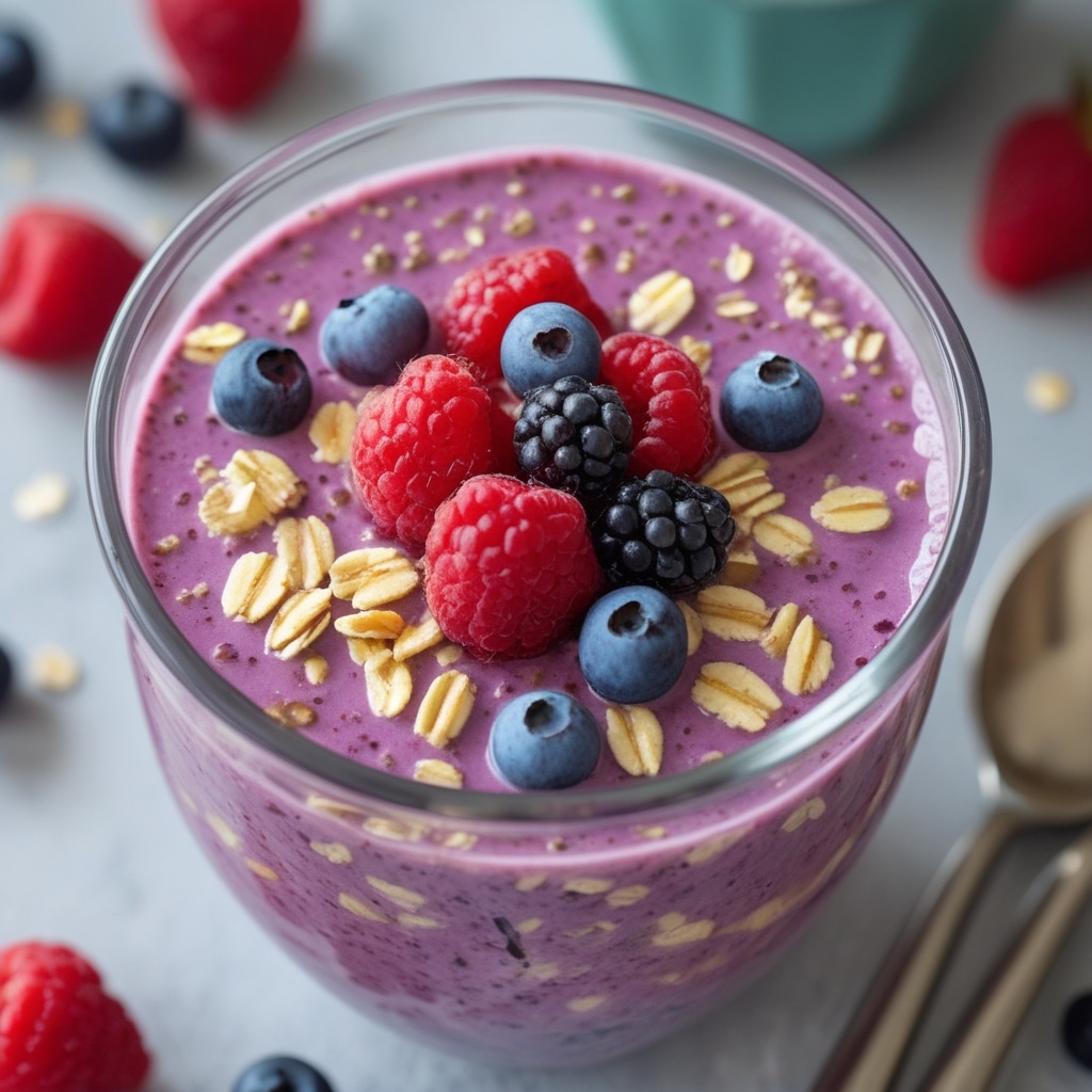 Berry Bliss Protein Overnight Oats