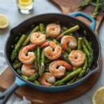 Lemon Garlic Shrimp & Asparagus Skillet