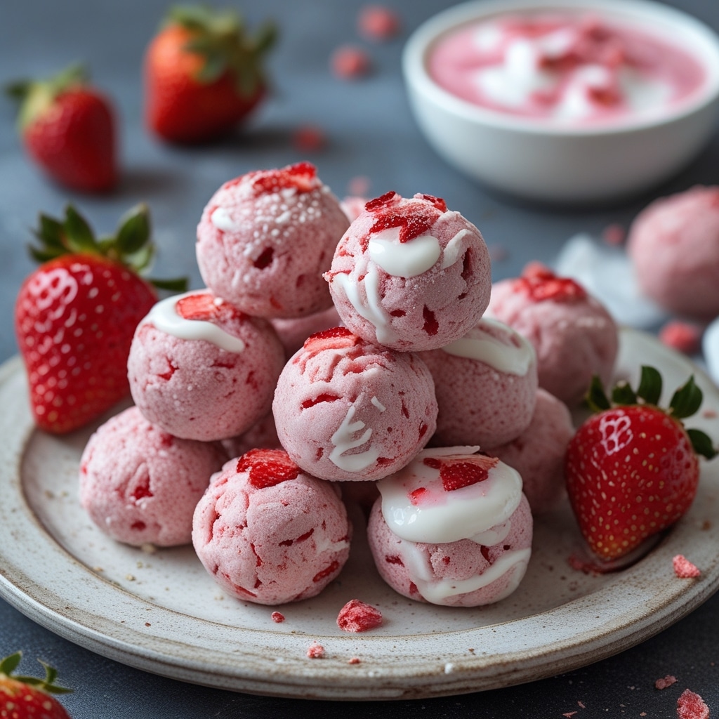 No-Bake Strawberry Greek Yogurt Protein Bites