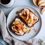 Warm Cinnamon Apple Cottage Cheese Toast