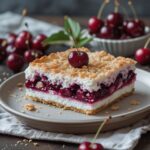 High-Protein Cherry Cottage Cheese Pie Bars