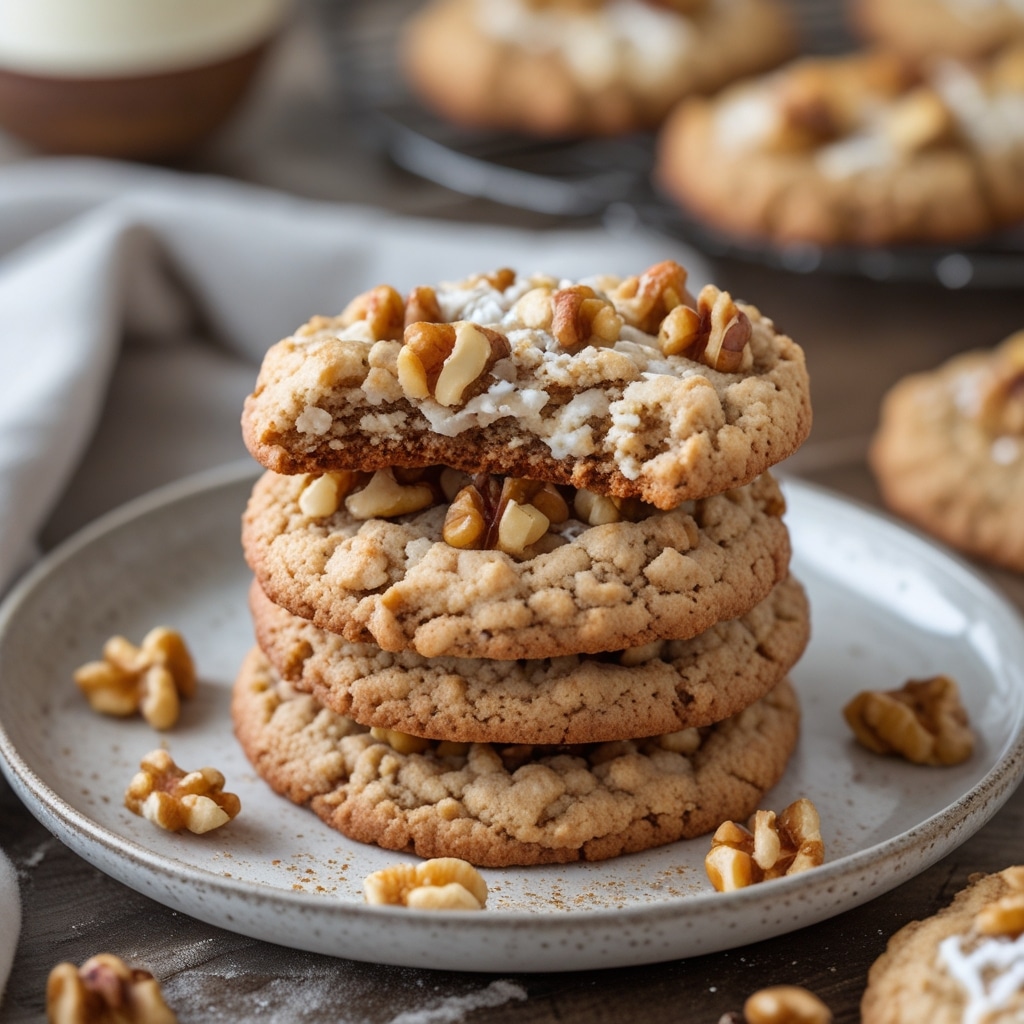 Flourless Cottage Cheese Walnut Banana Cookies