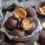 Chocolate Covered Peanut Butter Frozen Yogurt Bites (Vegan)