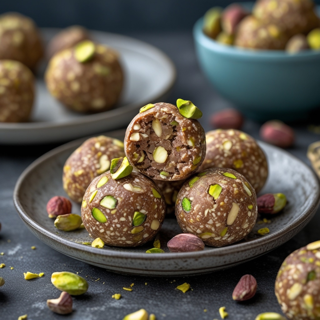 Pistachio Butter Protein Energy Balls