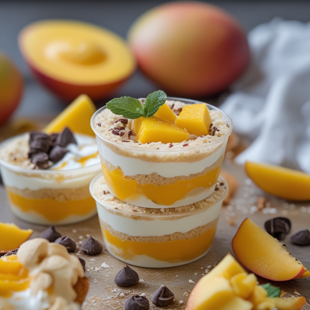 No-Bake Mango Greek Yogurt Protein Cups