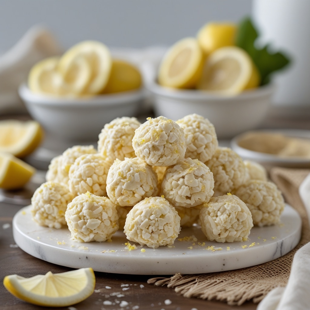 No-Bake Lemon Cottage Cheese Protein Bites
