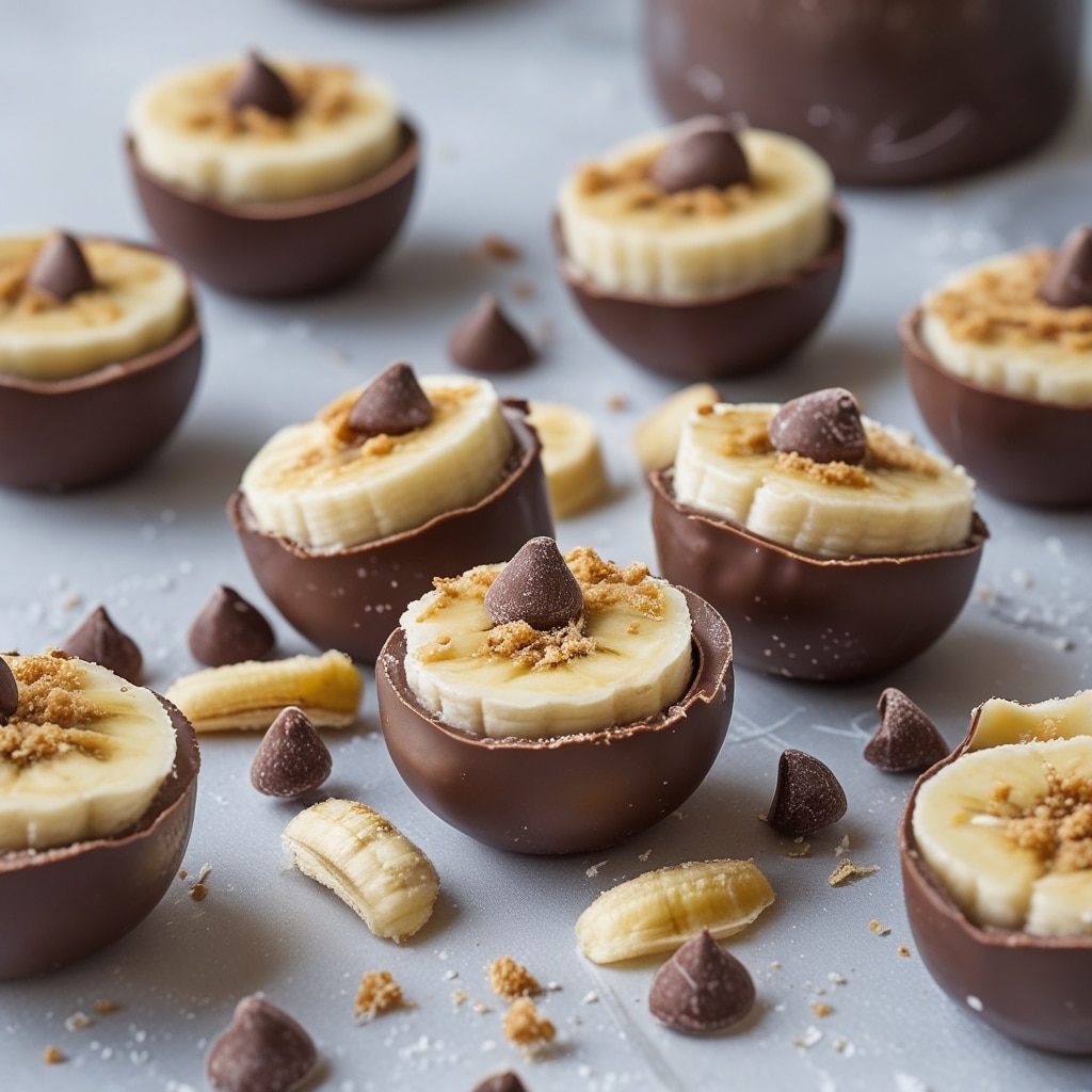 Frozen Peanut Butter Banana Bites with Chocolate