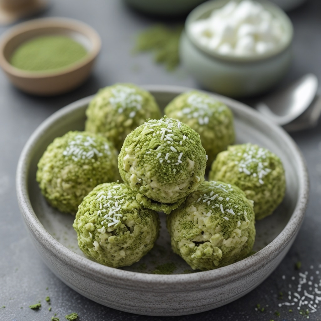 Cottage Cheese Matcha Green Tea Bites