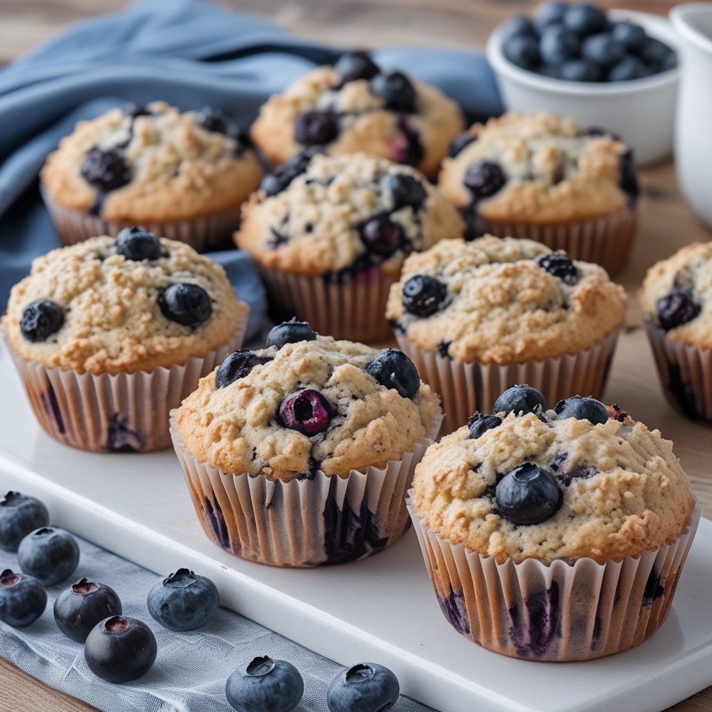 Blueberry and Chocolate Cottage Cheese Muffins