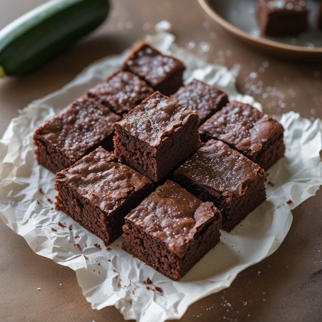 Flourless Cottage Cheese Zucchini Brownies