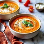High-Protein Tomato Soup with Cottage Cheese