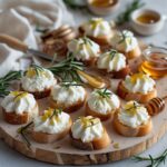 Loveliest Whipped Ricotta and Honey Crostini Platter