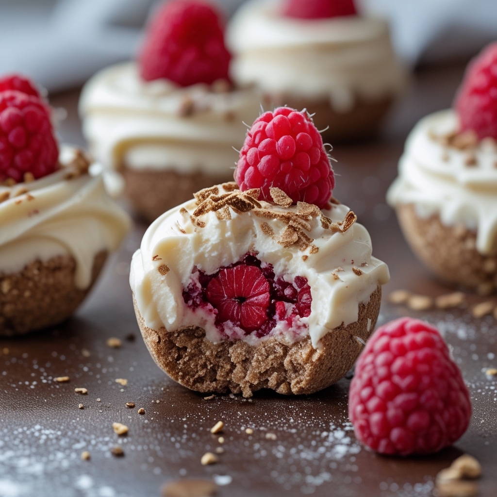 No-Bake Raspberry Cheesecake Protein Bites