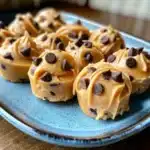 Frozen Greek Yogurt Peanut Butter Bites with Chocolate Chips