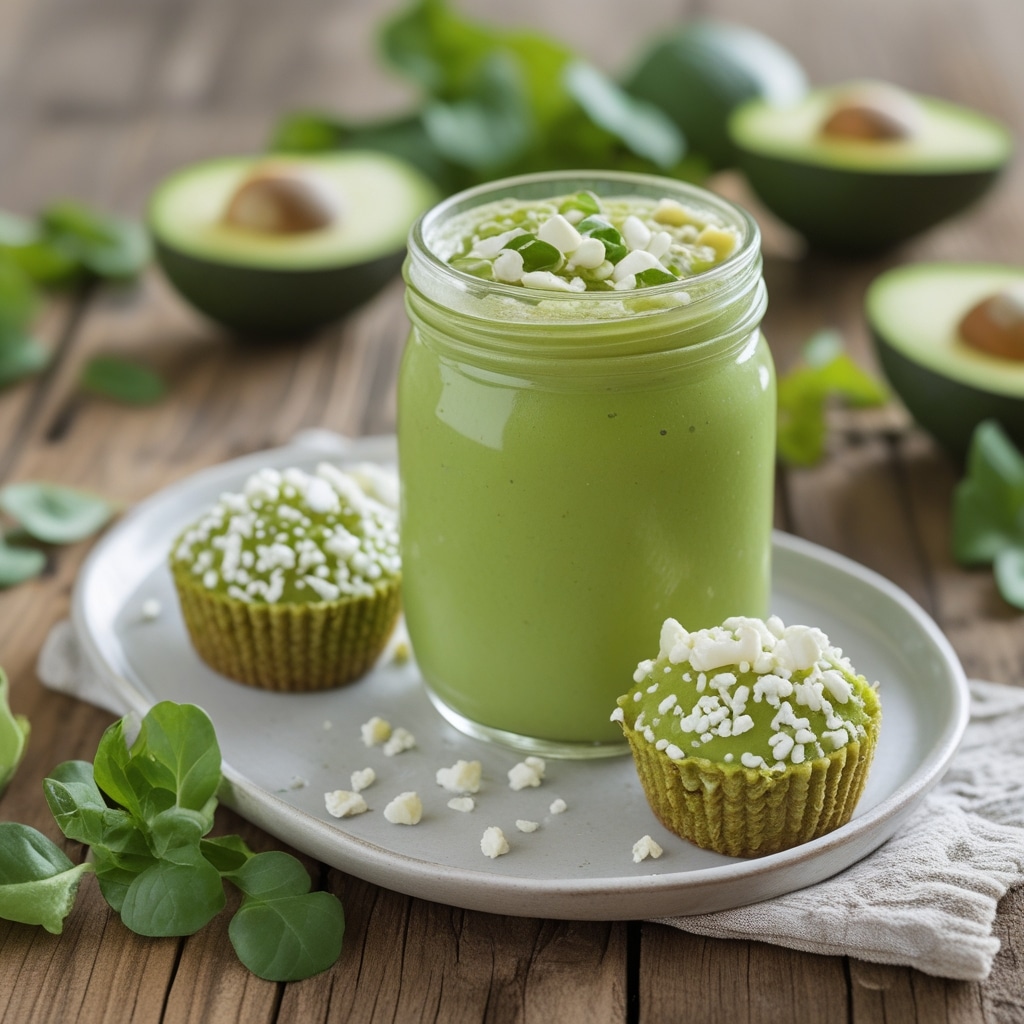Cottage Cheese Avocado Green Smoothie Bites