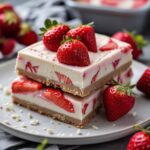 No-Bake Strawberry Cheesecake Yogurt Bars