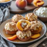 Cottage Cheese Peach Cobbler Bites