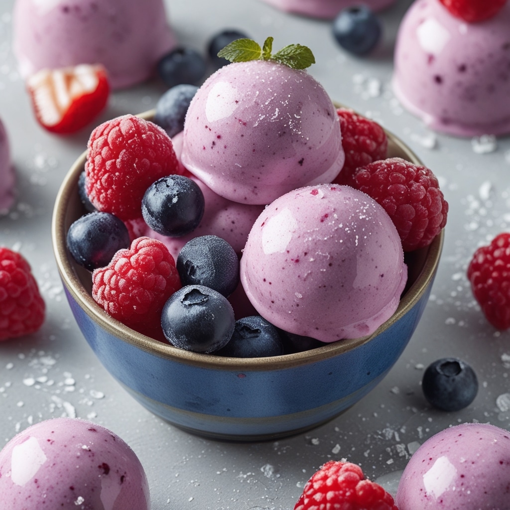 Frozen Greek Yogurt Berry Blast Bites