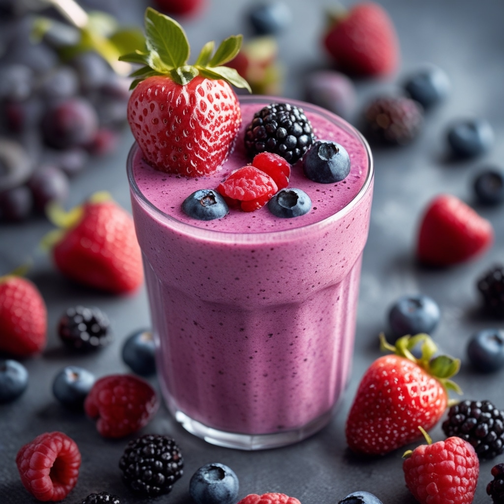 Keto-Friendly Berry Protein Smoothie