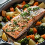 Garlic Herb Baked Salmon with Veggies