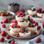 No-Bake Cottage Cheese Berries & Cream Bites